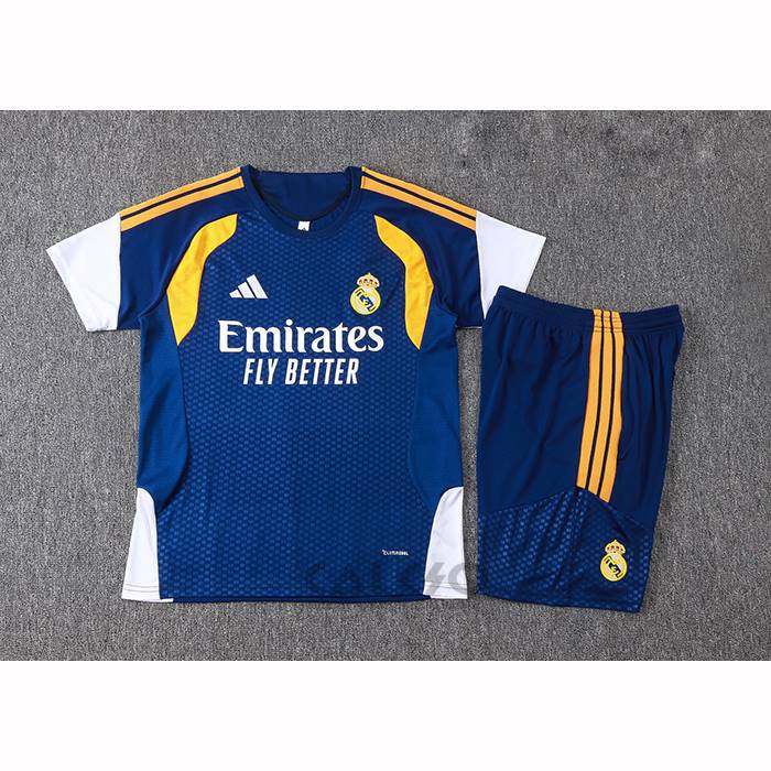 Tuta da Track Real Madrid Manica Corta 2026-2027 Blu - Pantaloncini